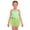 Green, variant on Girls One Piece Swimsuit Princess Fairy Tulle Dress Metallic Ruffles Camisole Leotard Swimwear Green 6