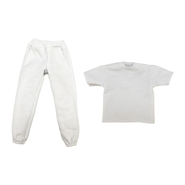 Ropa con pantalones para muñeca Baoblaze traje informal Retro realista ropa deportiva 12 pulgadas 1/6 manga corta
