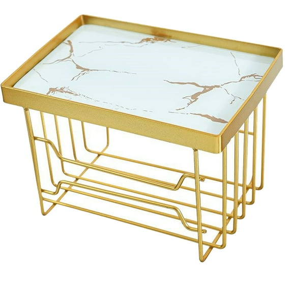 Wall Mounted Toilet Paper Holder with Modern Style Golden Color for Storage Use