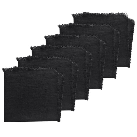 Set of 6 Napkins Bulk 45x45cm Cotton Linen Dinner Napkins Rustic Cheesecloth Table Napkins for Wedding Party Baby Shower