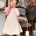 thumbnail image 1 of LOVZFMLL Robe Enfant Fille Manches Bouffantes Robe Princesse Longue Robe à Sequins Canoniques, 1 of 9