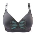 thumbnail image 5 of Gymayou Wire-Free Full Coverage Bra for Middle-Aged Elderly Women Adjustable Shoulder Straps Gentle Support Anti-Sagging Comfort Everyday Underwear Gray M, 5 of 8