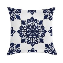Blue And White Pioneer Flower Pillow Covers,Blue And White Pioneer Flower Throw Pillow Covers 18"×18" ,Living Room Sofa Couch Pillow Covers,Decorative Pillow Covers