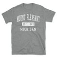 thumbnail image 1 of Mount Pleasant Michigan Classic Established Men's Cotton T-Shirt, 1 of 1