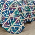 thumbnail image 3 of ESCA 3-Piece Abstract Kuma Geometric Reversible Quilt Set- Queen, 3 of 5