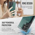thumbnail image 6 of Wallet Case for Samsung Galaxy S23 Ultra,Ring Holder,Compatible with MagSafe Magnetic RFID Blocking Detachable Premium PU Leather Case with Card Slots Holder Kickstand Wireless Charging,Green, 6 of 10