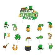 Sehao Board Decoration Decoration Day Irish Supplies Insert St. Festival Patrick's Party Cake Kitchen，Dining Bar Cake inserts A Paper