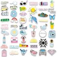 thumbnail image 3 of Pegatinas para botellas de agua, 100 piezas Lindas pegatinas estéticas impermeables de vinilo Vsco para Hydro Flask, computadora portátil, computadora, teléfono, PC, patineta, equipaje, 3 of 5