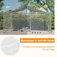 thumbnail image 4 of Thanaddo 177"x177"x91" Outdoor Dog Kennel with Waterproof Roof, Heavy Duty Chain Link Dog Run Enclosure, 4 of 7