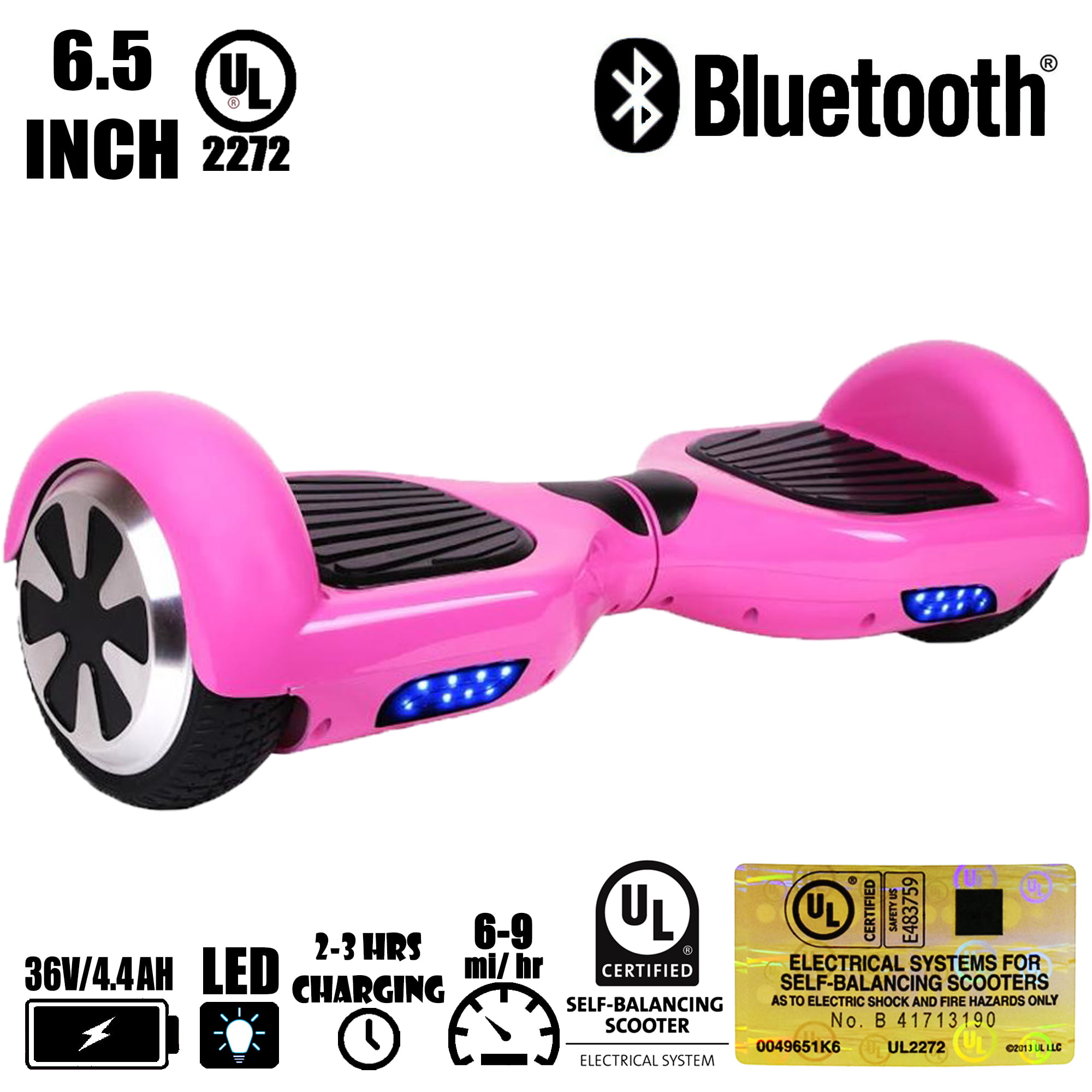 Hoverboard 6.5" Bluetooth Electric Scooters Self Balancing Scooter LED E-Scooter 