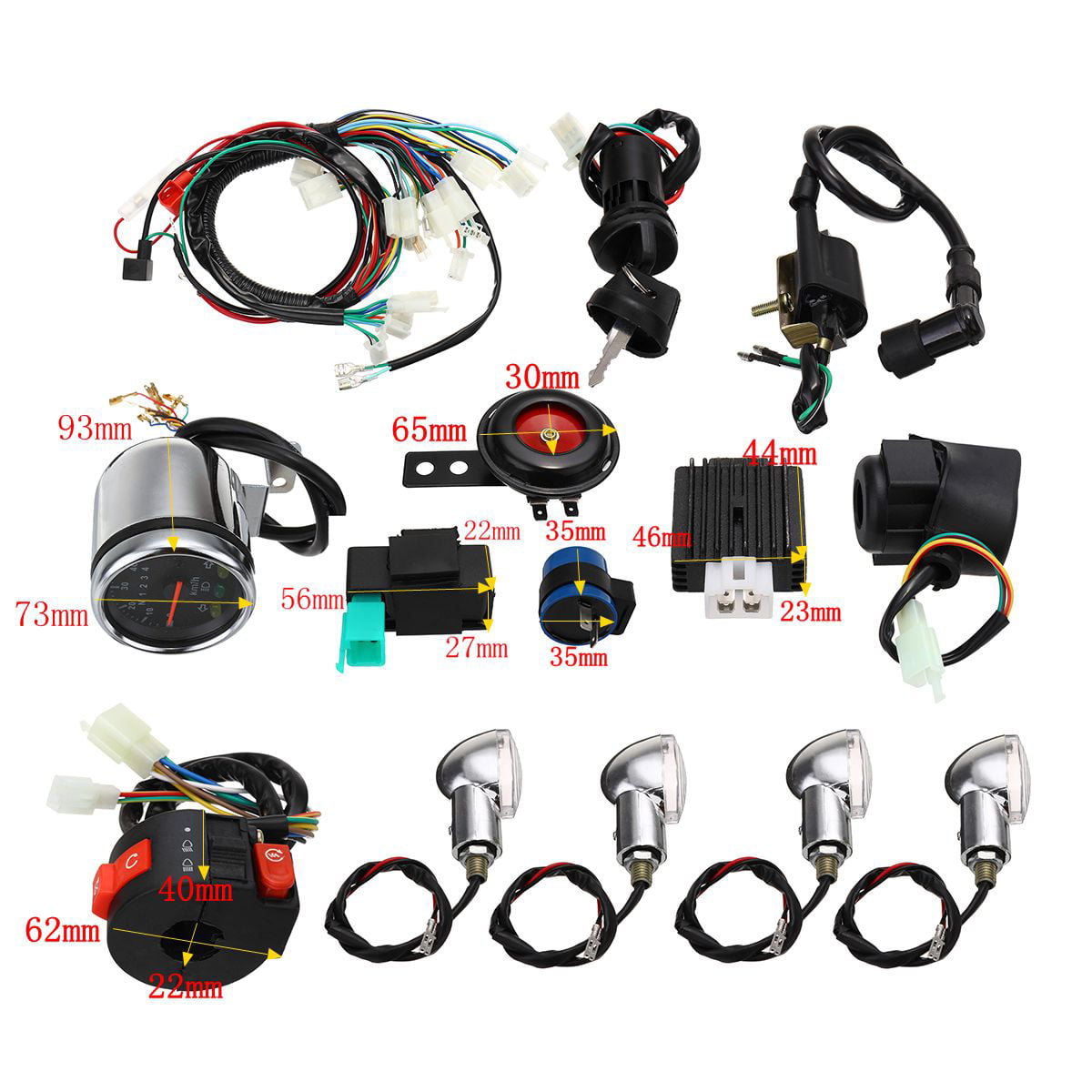 Light Wires PIT QUAD DIRT BIKE ATV BUGGY Electric Start Wiring Harness Loom