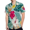 thumbnail image 4 of High Quality Hawaiian Shirts for Men Short Sleeve Aloha Beach Shirt Floral Summer Casual Button Down Shirts Blouses LAAES3, 4 of 7