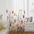 thumbnail image 6 of Yellow Red Blue Spring Floral Sheer Curtains 72 Inches Long, Summer Botanical Flowers Light Filering Curtains, Breathable Simi Curtain Privacy Drapes for Living Room Bedroom Window Treatment, 6 of 9