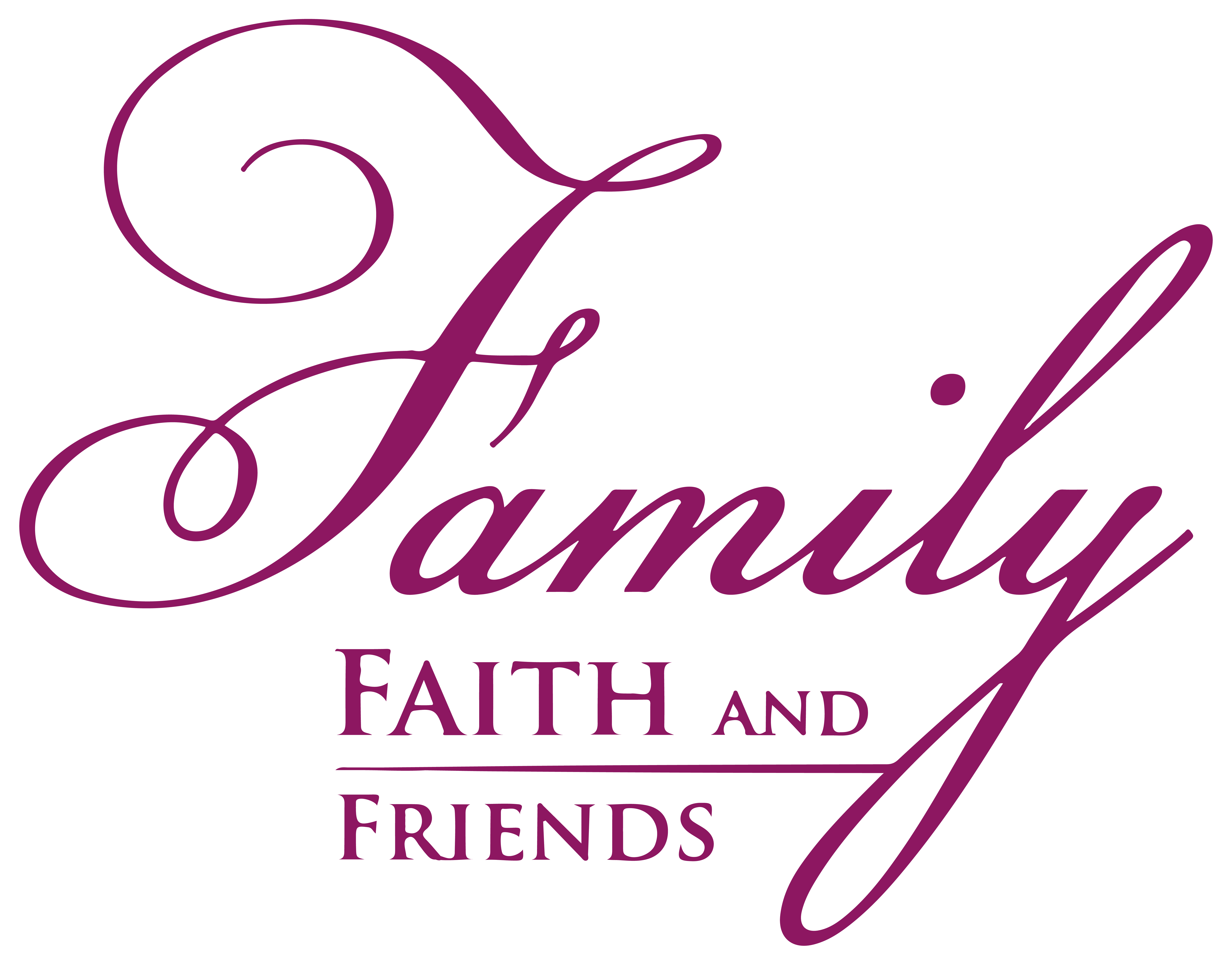 Family Faith And Friends Vinyl Decal Sticker Quote Medium Purple Walmart Com Walmart Com