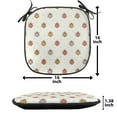 thumbnail image 5 of Ladybugs Chair Seating Cushion, Pastel Color Vintage Bugs Setting Nostalgic Luck Theme, Soft Seat Pads for Office with Anti-slip Backing, 16"x16", Multicolor, by Ambesonne, 5 of 6
