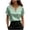 Green, variant on VBVC Women's Satin Pearl Neck Blouse,Ladies Short Sleeve V-Neck Work Top, Elegant Office Party Shirt for Women,Army Green,S-2XL