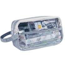 Transparent Pencil Case | Large Capacity Stationery Organizer | Multi-Compartment Zipper Pouch | Durable Transparent Design | Colorful Options | 3D Shape | Portable Storage