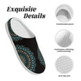 thumbnail image 5 of Rateoe Mandala Print Women's Men's Cotton Knit Slippers Lightweight Memory Foam Indoor House Shoes with Anti-Skid Sole-40/41, 5 of 7