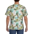 thumbnail image 3 of Vsdgher Watercolor Palm Tree Print Men's Dry Fit Mesh Athletic Shirts Moisture Wicking Tennis T-Shirt Tops, 3 of 9