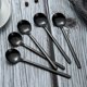 thumbnail image 3 of Cuchara de café espresso negra, cuchara de postre, cucharilla de té, 10 unidades, 5,24 pulgadas, 3 of 5