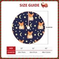 thumbnail image 3 of Daiia Corgi Lying With Moons And Stars Drawing Merry Christmas Tree Skirt , Xmas Large Lace-up Tree Skirt, Santa Snowflakes Rustic Home Decorations New Year Party Farmhouse Decor-36", 3 of 7