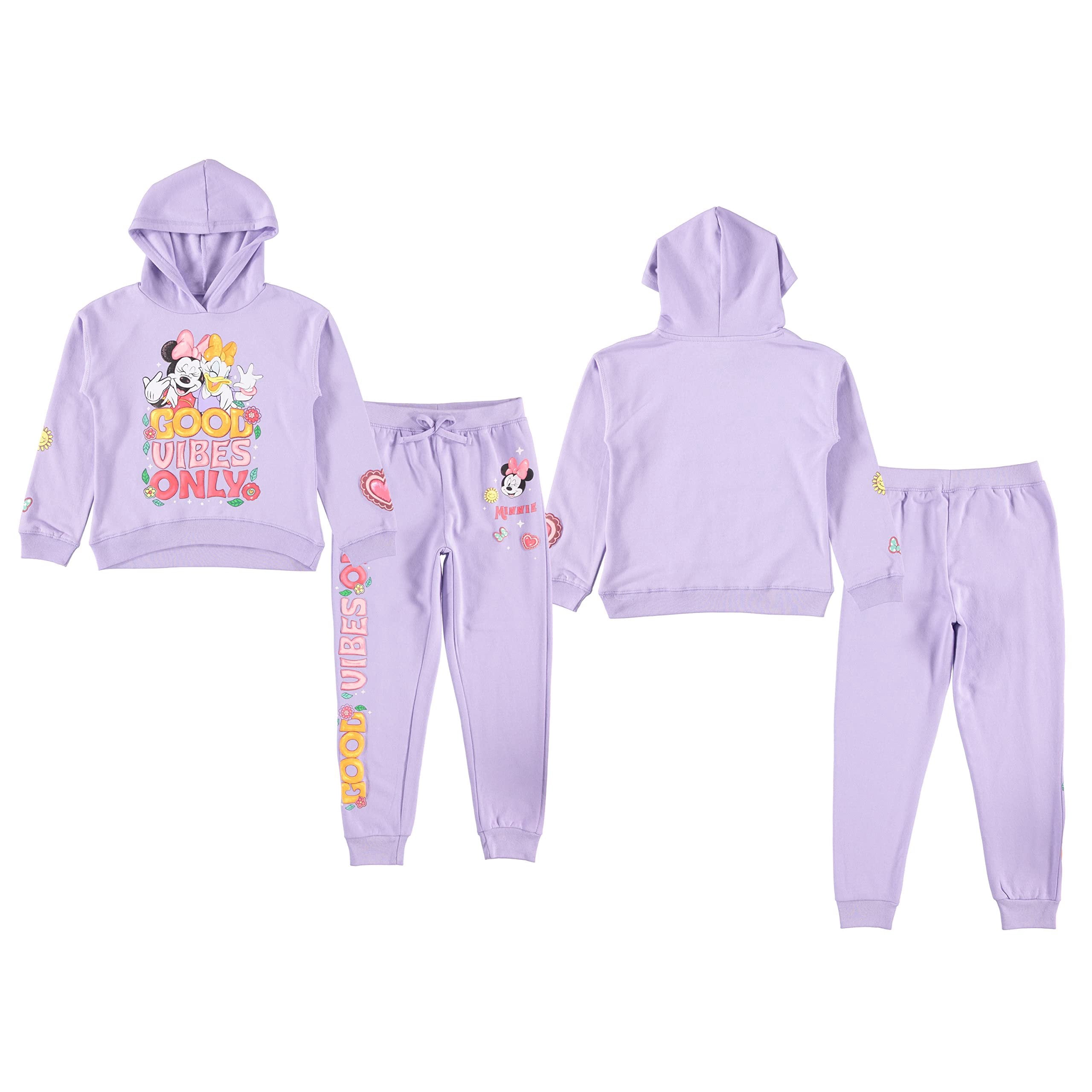 Disney Girls Minnie Mouse Hoodie and Jogger Clothing Set - Sizes 4-16