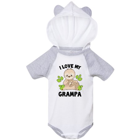 

Inktastic Cute Sloth I Love My Grampa with Green Leaves Gift Baby Boy or Baby Girl Bodysuit