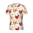 thumbnail image 3 of Rocae Flower Chicken for Men's Moisture-Wicking Crew Tee - T-Shirt for Sports, Outdoor Activities, and Casual WearSmall, 3 of 9