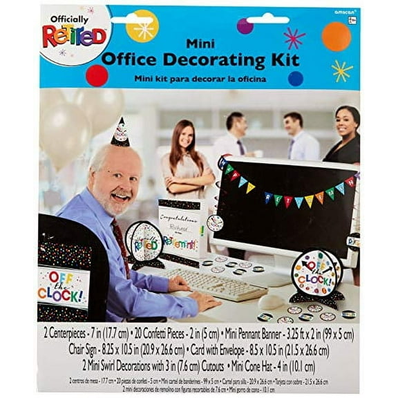 Amscan Officially Retired Mini Office Decorating Kit, One Size, Multicolor
