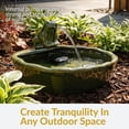 thumbnail image 3 of Sunnydaze Frog Contemporary Green Ceramic Solar Water Fountain, 3 of 18