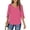 H-Rose Red, variant on UVN Womens Blouses 3/4 Sleeve V Neck Summer Shirts for Women Chiffon Dressy Casual Tunic Tops
