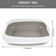 thumbnail image 2 of LEORX 1 Set Sifting Litterbox Grey for Indoor Use with Cat Litter Basin, 2 of 8