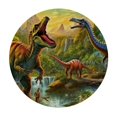 thumbnail image 4 of BCIIG Dinosaurs Forest Birds Round Table Cover Stain Resistant Washable Indoor Outdoor Tablecloth Kitchen Dining Wedding Parties Waterproof Fabric 100% Polyester 38-42, 4 of 8