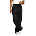 thumbnail image 4 of Inleife Mens Pants Sweatpants Stretch Men's Casual Sport Pocket Solid Color Elastic Waist Jogger Pants, 4 of 6