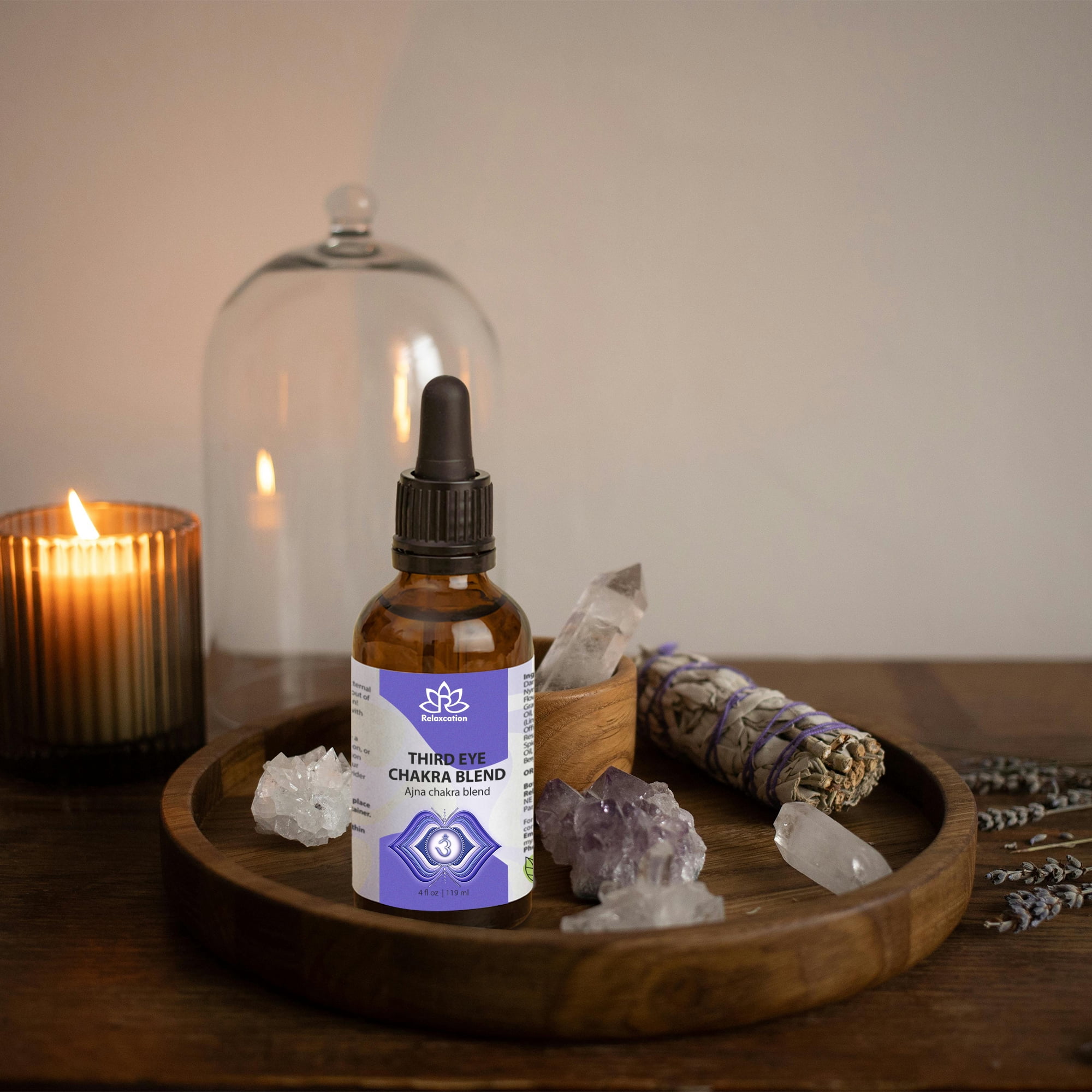 Third Eye Chakra Essential Oil Blend – 1 fl oz | Relaxcation – Intuition & Insight