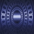 thumbnail image 1 of Ahgly Company Machine Washable Indoor Square Transitional Night Blue Area Rugs, 6' Square, 1 of 7