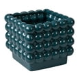 thumbnail image 4 of Mainstays 6”D x 5.7”H Square Ceramic Dot Planter, Teal, 4 of 11