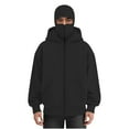 thumbnail image 3 of Momasggi Men's Balaclava Hoodie Jacket with Face Mask Windproof Zip Up Hoodies Double Hooded Sweatshirt Outwear Athletic Coat Black L, 3 of 9