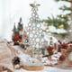 thumbnail image 4 of Adornos navideños, regalos navideños, árbol de Navidad de metal de mesa, soporte de exhibición de adornos de hierro forjado, adorno navideño de 11 pulgadas, decoraciones de escritorio, mini árbol de N, 4 of 6