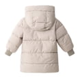 thumbnail image 2 of SYNPOS 2-7T Little Kid Girl Boy Hooded Fleece Parka Jacket Puffer Long Down Coat, 2 of 10