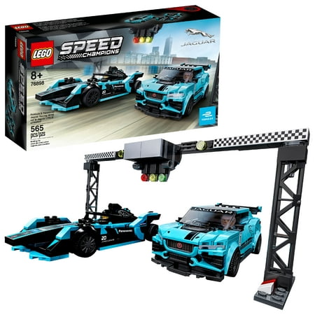 LEGO Speed Champions Formula E Panasonic Jaguar Racing Gen2 car and Jaguar I-PACE eTROPHY 76898