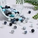 thumbnail image 4 of 1080 cuentas de vidrio de 8 mm, 24 colores, negras, redondas, de mármol, para pulseras, rosarios, sueltas, 4 of 9