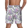 thumbnail image 2 of Lsque Mens Swim Trunks Violets Flowers Pattern - Bathing Suit Compression Liner - Beach Swim Shorts Swimwear - (S-3XL) - Stretch Quick Dry -X-Large, 2 of 9