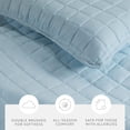 thumbnail image 4 of Noble Linens Pale Blue Square Pattern Quilted Coverlet Set, Full/Queen, 4 of 12