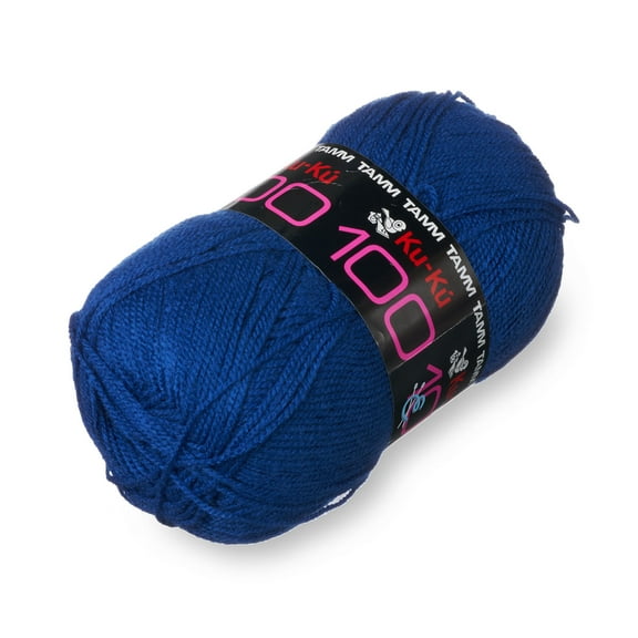KUKU 100 [100grs] by TAMM - Soft Yarn for Baby Clothes and Warm Blankets - Color Royal Blue 7969