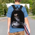 thumbnail image 4 of Lukts Black Cobra Snake Pattern 15 Inch Student Backpack, Waterproof Laptop Backpack with Adjustable Shoulder Straps, Lightweight Travel, Campus Backpack, Unisex, 4 of 6