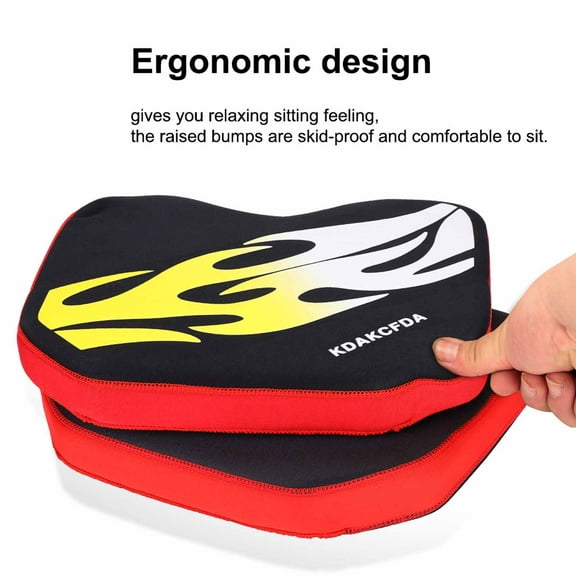OTVIAP Ergonomic Soft Seat Cushion Pad, Watercraft Seat, 30 x 25 x 4.5cm, Flame, Black, Blue