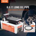 thumbnail image 2 of VEVOR Air Hydraulic Pump Foot Operated Pump 10,000PSI 98in³ 6.6FT Auto Body Shop, 2 of 9