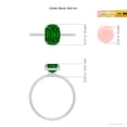 thumbnail image 4 of ANGARA Natural Thin Shank Cushion 1.25 ct Emerald Ring with Diamond Accents in 14K White Gold for Women (Size-8x6mm) | May Birthstone, Anniversary, Jewelry Gift for Women | Natural Emerald Ring, 4 of 10