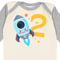 thumbnail image 4 of Inktastic Rocket Space ship Happy Second Birthday Boys or Girls Long Sleeve Baby Bodysuit, 4 of 5
